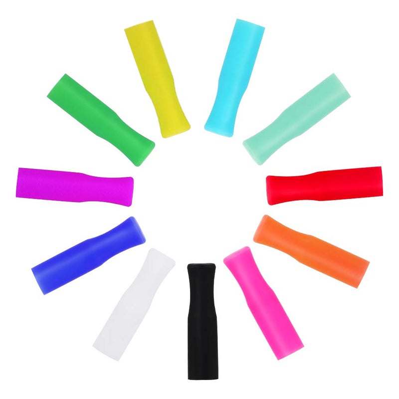 accmor 44Pcs Reusable Straw Tips, Silicone Straws Tip, Multi-color Food Grade Straw Tips Covers Only Fit for 1/4 Inch Wide(6MM Out diameter) Stainless Steel Straws by Accmor - Image 4